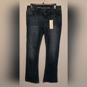 Vera Wang Dark Blue Straight Leg Jeans Size 8